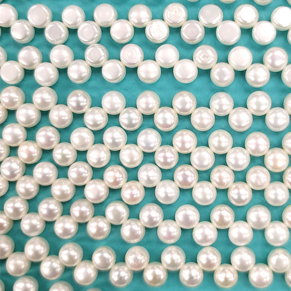 FRESHWATER PEARL DANCING BUTTON 6.5-7MM WHITE